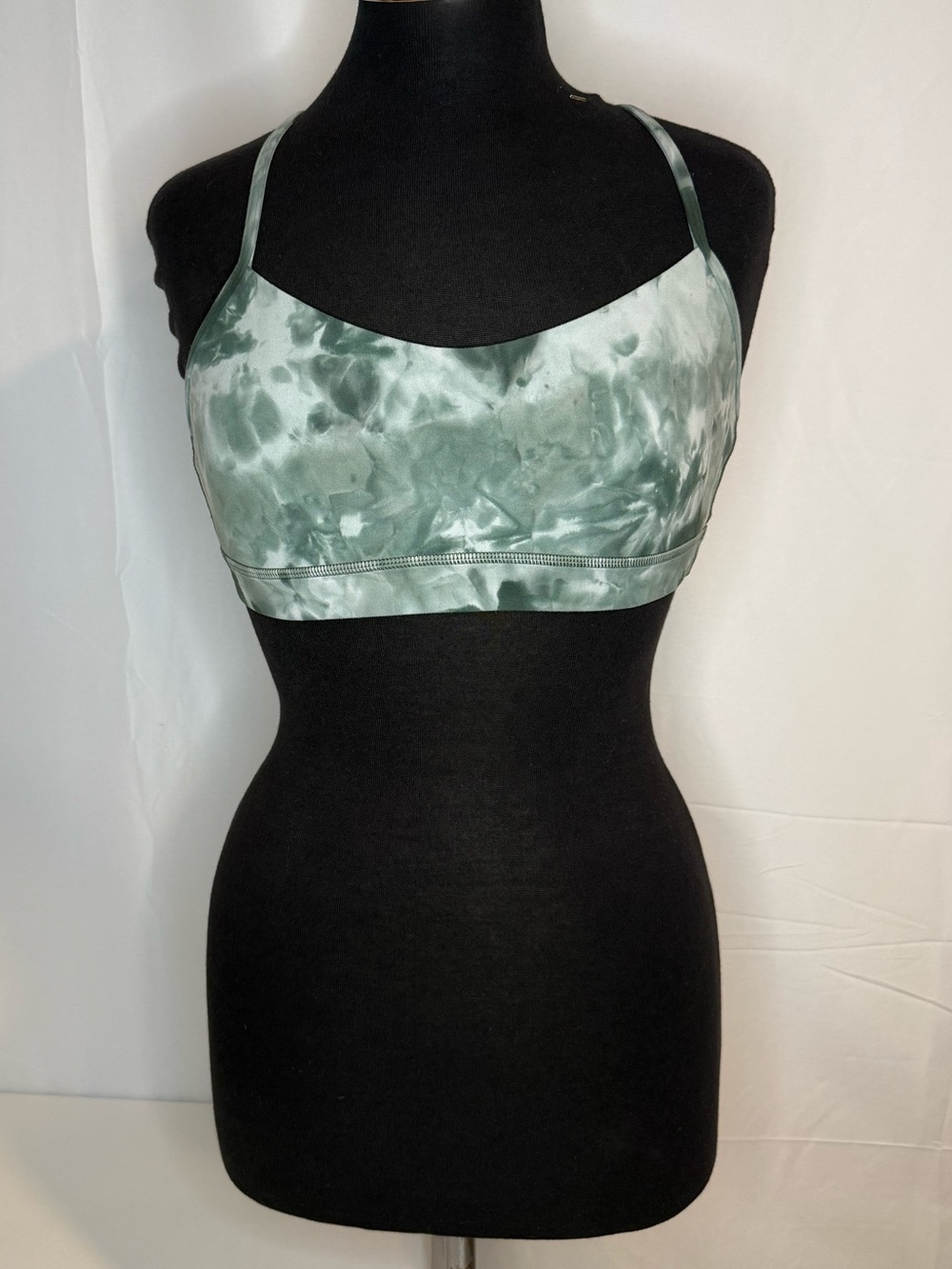 Lululemon Green Tie Dye Racerback Sports Bra Size 8